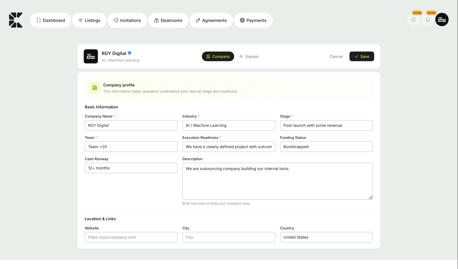 Review Operator Profiles